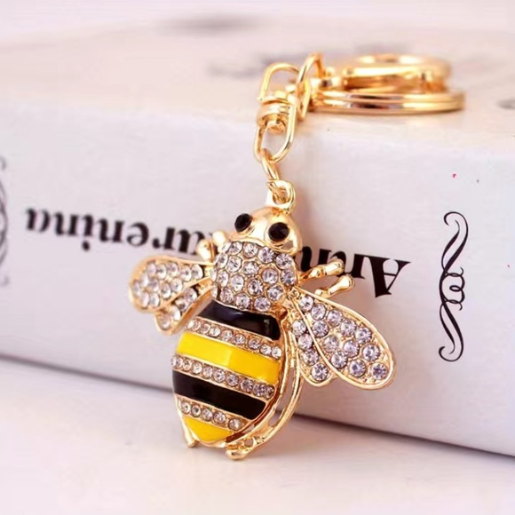 Accessories - Bee Keychain Handbag Charm in GOLD